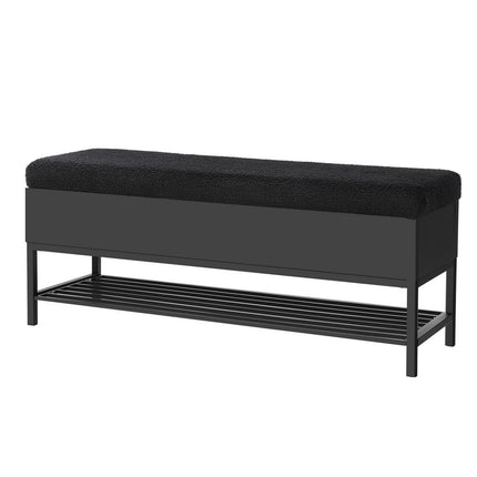 Artiss Storage Ottoman Blanket Box 110cm Boucle Shelf.