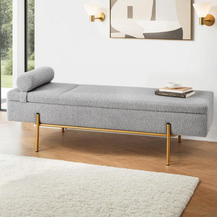 Artiss Storage Ottoman Bed 140cm Pillow Foot Stool.