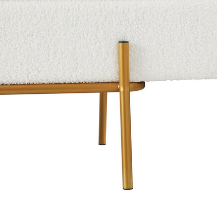 Artiss Storage Ottoman Bed 140cm Pillow Boucle Fabric.