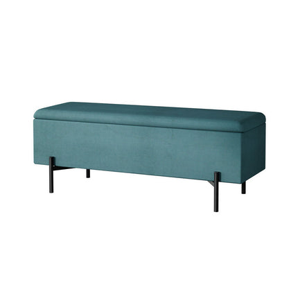 Artiss Storage Ottoman Blanket Box 140cm Velvet Green.
