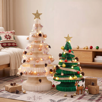 Jingle Jollys Prelit Christmas Tree Decorations Bundle Foldable Quick Setup