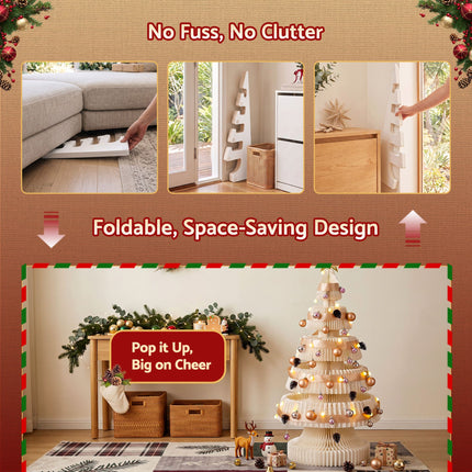 Jingle Jollys Prelit Christmas Tree Decorations Bundle Foldable Quick Setup