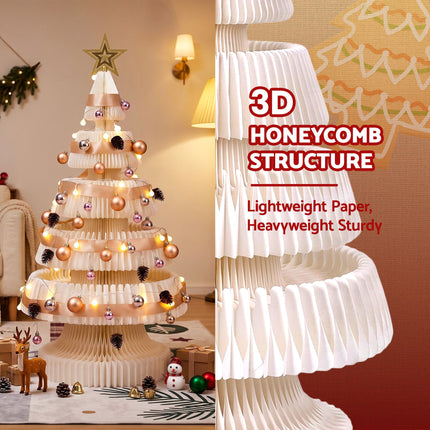 Jingle Jollys Prelit Christmas Tree Decorations Bundle Foldable Quick Setup