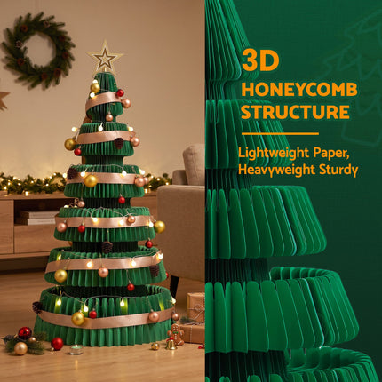 Jingle Jollys 47cm&111cm Christmas Tree Decoration Foldable Xmas Paper Tree