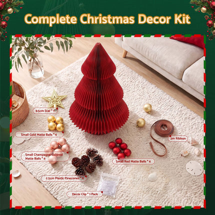 Jingle Jollys 47cm&111cm Christmas Tree Decoration Foldable Xmas Paper Tree