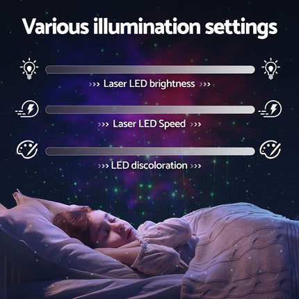 Gardeon Projector Party Light LED Starry Sky Galaxy Laser Projection Night Lamp.