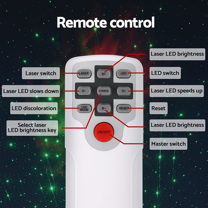 Gardeon Projector Party Light LED Starry Sky Galaxy Laser Projection Night Lamp.