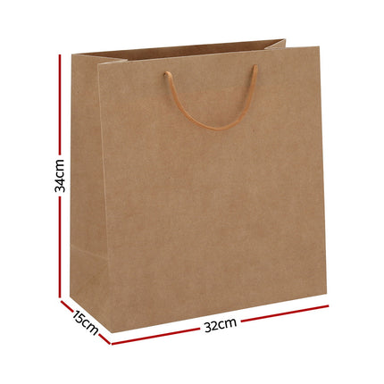 50pcs Bulk Kraft Paper Bags Pack Brown Shopping Retail Gift Bags Reusable Brown.