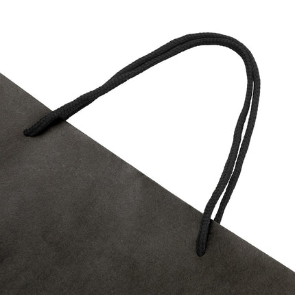 50pcs Bulk Paper Bags Pack Shopping Retail Gift Bag Reusable Fabric Handle Black.