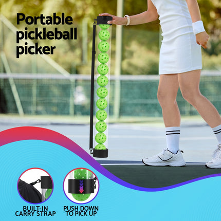 Everfit 12PC Pickleball Collector Set Multi-Ball Retriever Portable Storage Adjustable Strap.