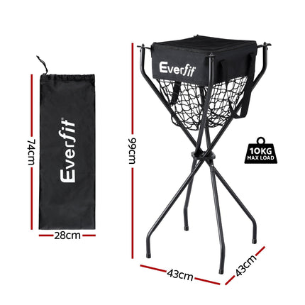 Everfit Portable Ball Cart Foldable Pickleball Tennis Baseball Softball.