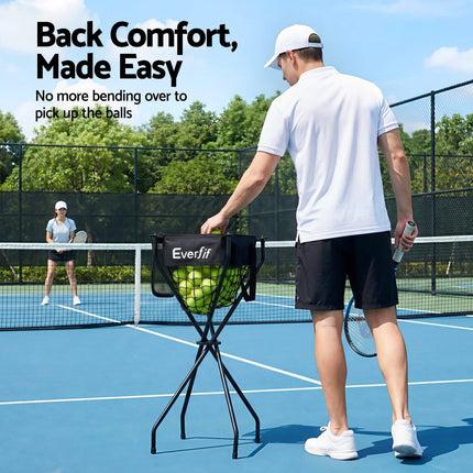 Everfit Portable Ball Cart Foldable Pickleball Tennis Baseball Softball.