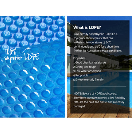 Aqua Buddy Pool Cover 500 Micron 11x4.8m Swimming Pool Solar Blanket Blue.