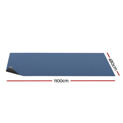 Aqua Buddy Pool Cover 600 Micron 11x4.8m Swimming Pool Solar Blanket Blue Black.