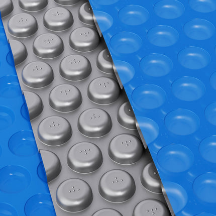 Aqua Buddy Pool Cover 600 Micron 11x6.2m Swimming Pool Solar Blanket Blue Silver.