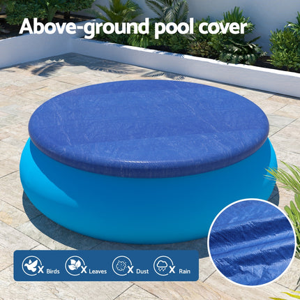 Aqua Buddy Pool Cover Fit 2.44m Round Above-ground Ring Swimming Pool Blanket Blue.
