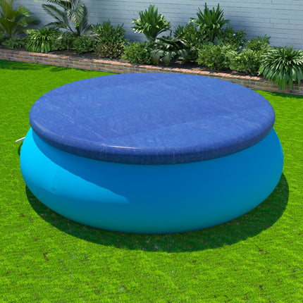 Aqua Buddy Pool Cover Fit 2.44m Round Above-ground Ring Swimming Pool Blanket Blue.