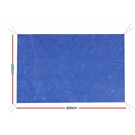 Aquabuddy Pool Cover 3x2m Above-ground Swimming Pool Blanket Blue.