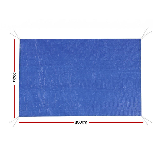 Aquabuddy Pool Cover 3x2m Above-ground Swimming Pool Blanket Blue.