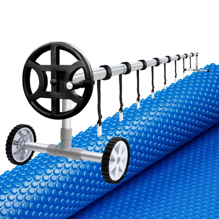 Aqua Buddy Pool Cover 600 Micron 6.5x3m w/ Roller 4m Swimming Pools Solar Blanket.