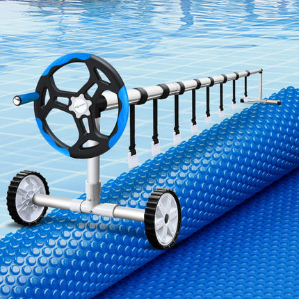 Aqua Buddy Pool Cover 600 Micron 6.5x3m w/ Roller 4m Swimming Pools Solar Blanket.