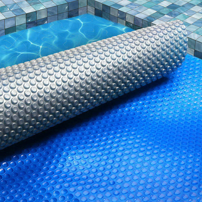 Aqua Buddy Pool Cover 500 Micron 7x4m Swimming Pool Solar Blanket Blue Silver.