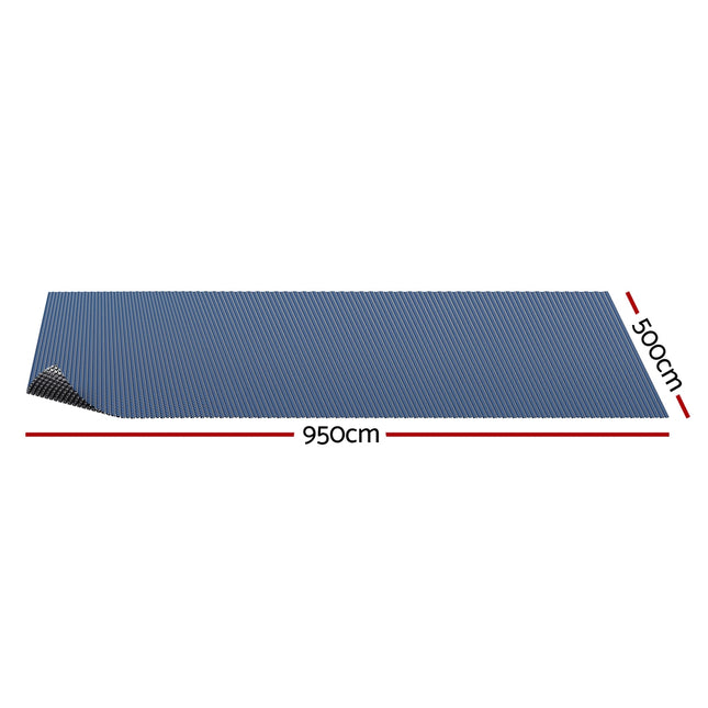 Aqua Buddy Pool Cover 600 Micron 9.5x5m Swimming Pool Solar Blanket Blue Black.