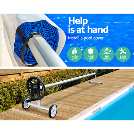Aquabuddy Pool Cover Roller 4m Adjustable Swimming Pool Solar Blanket Reel.