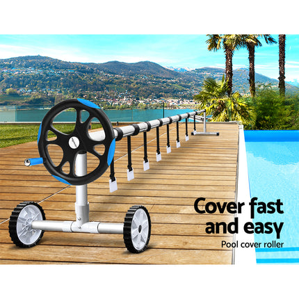 Aquabuddy Pool Cover Roller 5.5m Adjustable Swimming Pool Solar Blanket Reel Blue.