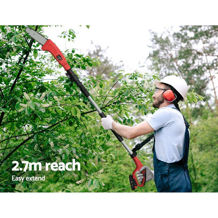 Giantz Chainsaw Cordless Pole Chain Saw 20V 8inch Pruner Battery 2.7m Long Reach.