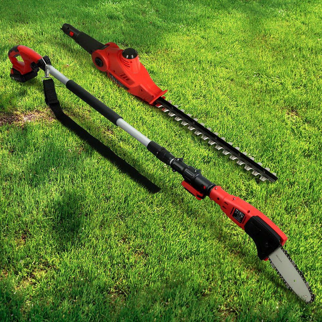 Giantz Chainsaw Trimmer Cordless Pole Chain Saw 20V 8inch Battery 2.7m Reach.