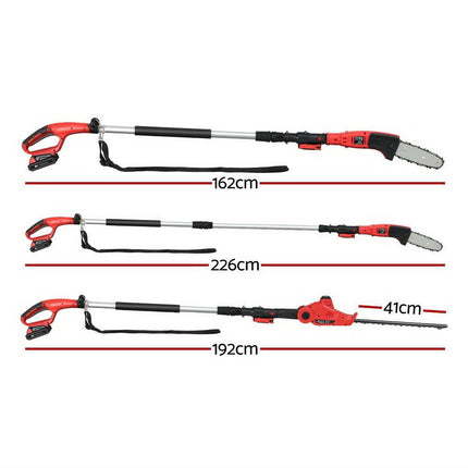Giantz Chainsaw Trimmer Cordless Pole Chain Saw 20V 8inch Battery 2.7m Reach.