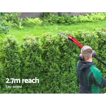 Giantz Chainsaw Trimmer Cordless Pole Chain Saw 8in 20V Battery 2.7m Reach.