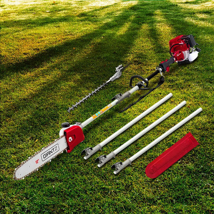 Giantz 31cc Pole Chainsaw 4 Stroke Petrol Tree Pruner Saw 12 Inch Bar Long Reach.