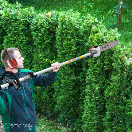 Giantz Pole Chainsaw 2 Stroke Petrol Tree Pruner Long Reach Saw 12 Inch Bar 9 In 1.