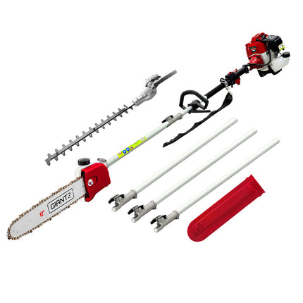 Giantz Pole Chainsaw 2 Stroke Petrol Tree Pruner Long Reach Saw 12 Inch Bar 2 In 1.