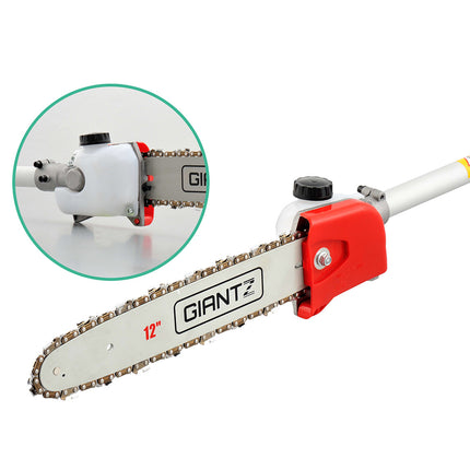 Giantz Pole Chainsaw 2 Stroke Petrol Tree Pruner Long Reach Saw 12 Inch Bar 2 In 1.