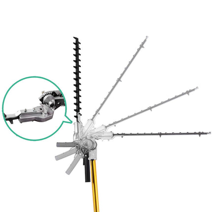 Giantz Pole Chainsaw 2 Stroke Petrol Tree Pruner Long Reach Saw 12 Inch Bar 2 In 1.