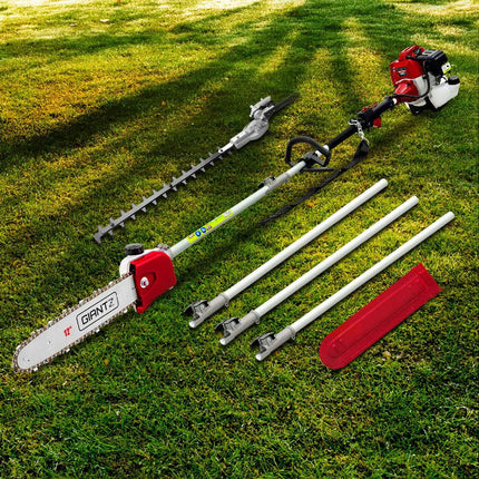 Giantz Pole Chainsaw 2 Stroke Petrol Tree Pruner Long Reach Saw 12 Inch Bar 2 In 1.