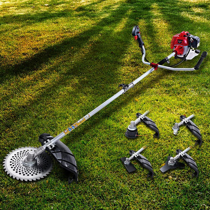 Giantz Pole Chainsaw Petrol Hedge Trimmer Tree Pruner 5 In 1.