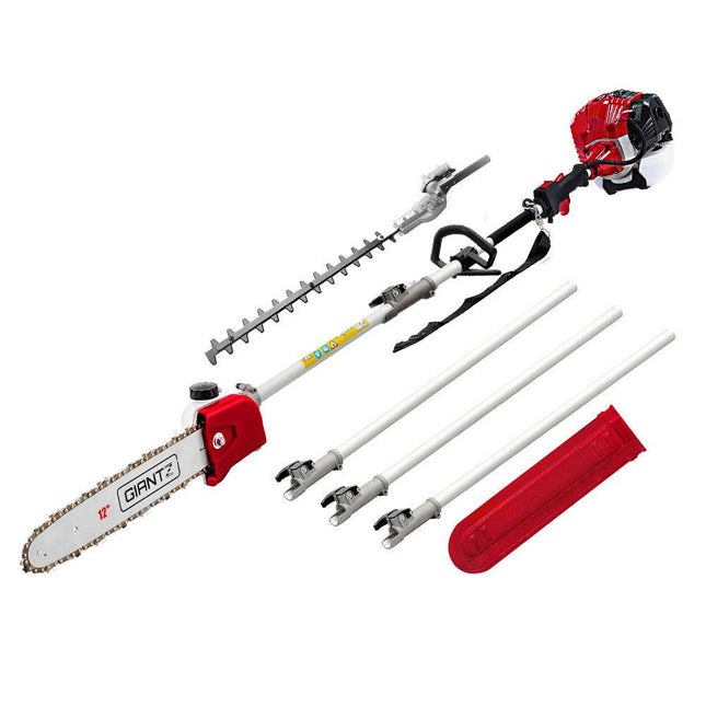 Giantz Pole Chainsaw Petrol 2 Stroke Tree Pruner Long Reach Saw 12 Inch Bar.