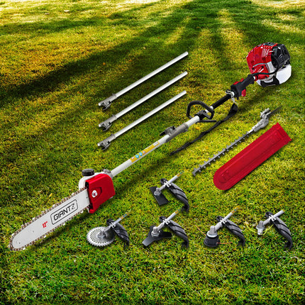 Giantz Pole Chainsaw 2 Stroke Petrol Hedge Trimmer Tree Pruner 7 In 1.