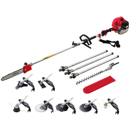 Giantz 65CC Pole Chainsaw Hedge Trimmer Brush Cutter Whipper Snipper Saw 9-in-1 5.6m.