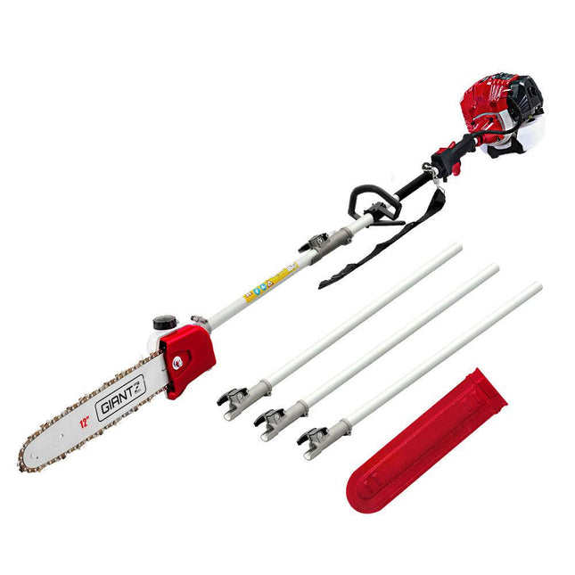 Giantz Pole Chainsaw Petrol 2 Stroke Tree Pruner Long Reach Saw 12 Inch Bar.
