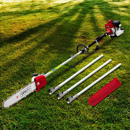 Giantz Pole Chainsaw 2 Stroke Petrol Tree Pruner Long Reach Saw 12 Inch Bar.