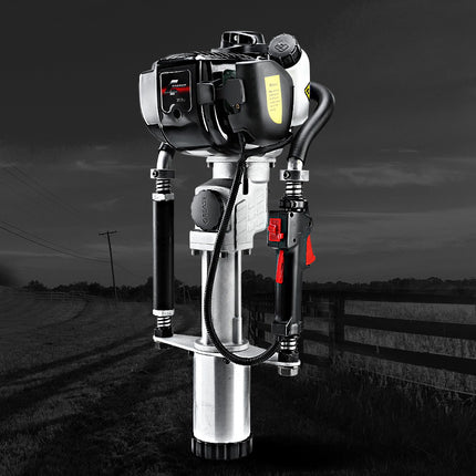Giantz Petrol Post Driver 38CC 4-Stroke Rammer Pile Star Picket Fence Hole Black.