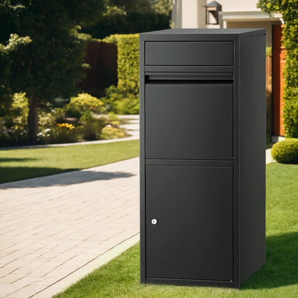 Gardeon Parcel Letterbox Drop Box Package Mailbox Black.