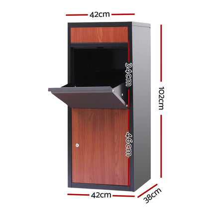Gardeon Parcel Letterbox Drop Box Package Black.