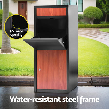 Gardeon Parcel Letterbox Drop Box Package Black.