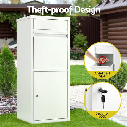 Gardeon Parcel Letterbox Drop Box Package White.